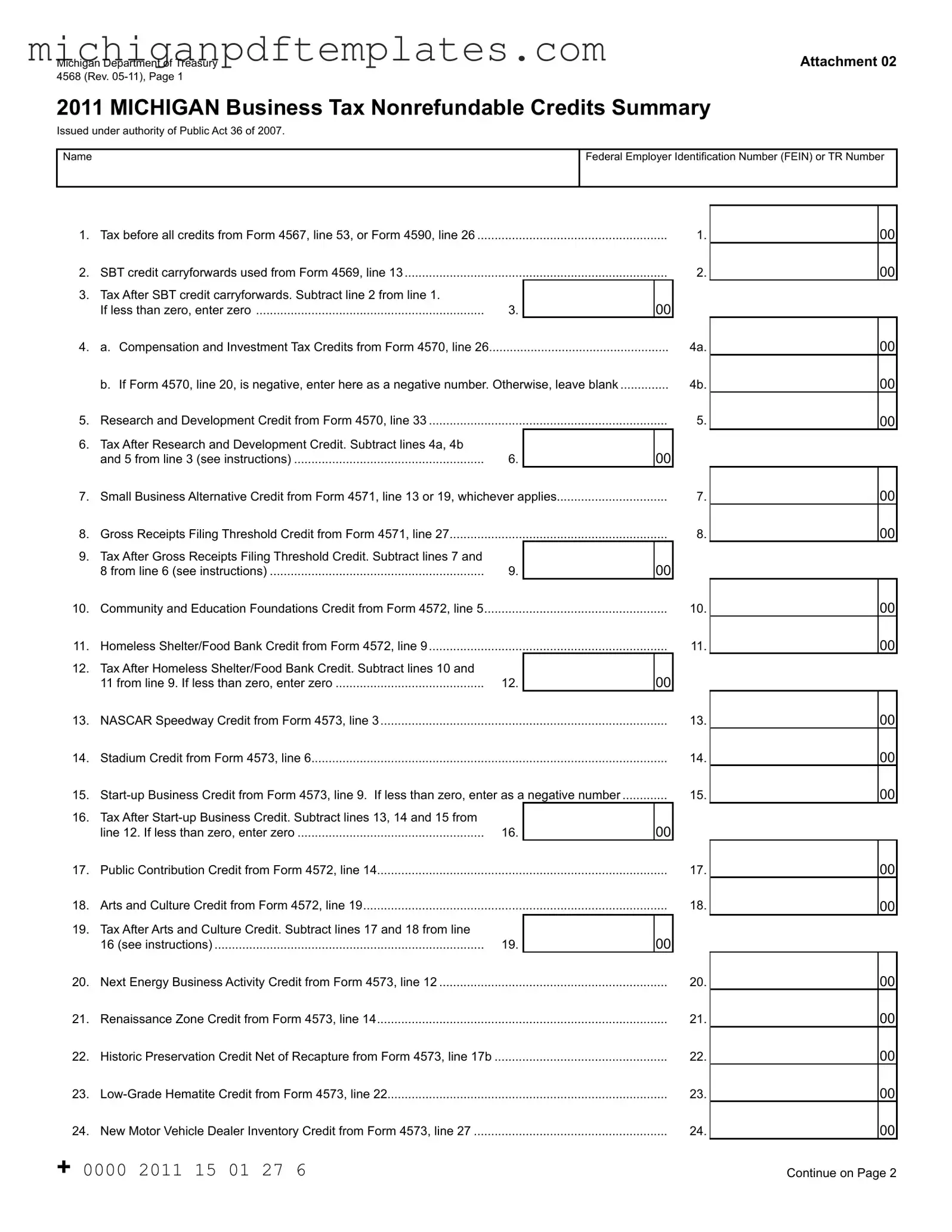 Fill in Your Michigan 4568 Form