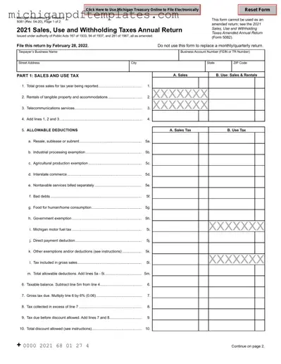 Fill in Your Michigan 165 Form