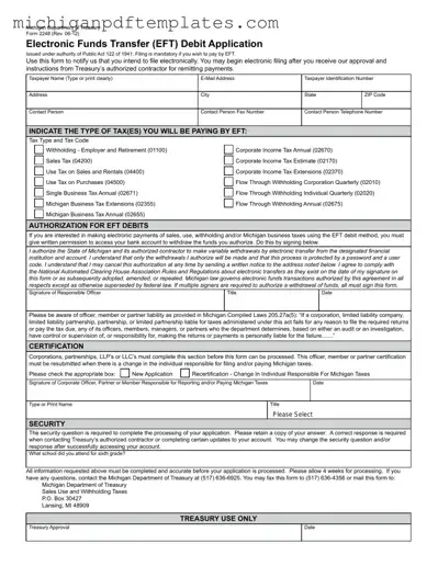 Fill in Your Michigan 2248 Form