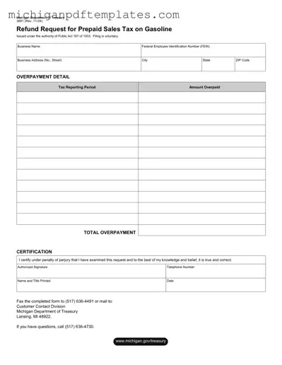 Fill in Your Michigan 3891 Form