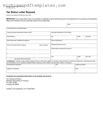 Fill in Your Michigan 511 Form