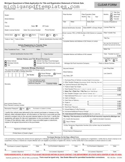 Fill in Your Michigan Category Weight Form