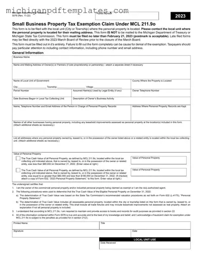 Fill in Your Michigan Exemption Form