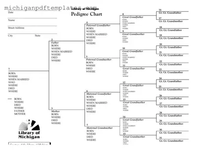 Fill in Your Michigan Pedigree Form