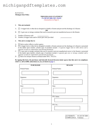 Fill in Your Michigan Ri 59 Form