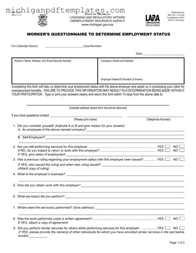 Fill in Your Michigan Uia 1015 C Form